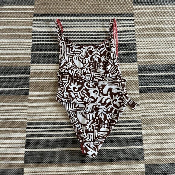 Free People Beach Women's Pamela One-Piece Swimsuit Floral Brown Size Large - Picture 1 of 10